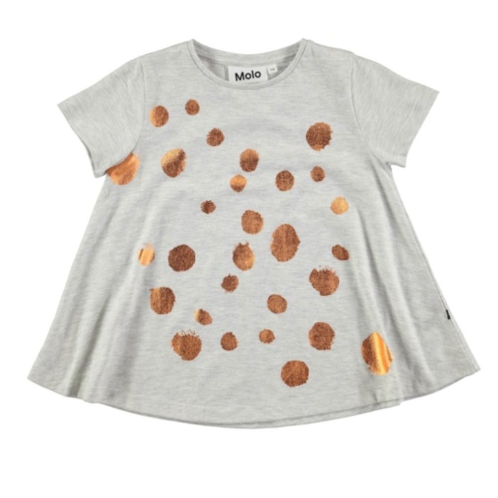 Molo Gray A-line Short Sleeve Shirt 116/6